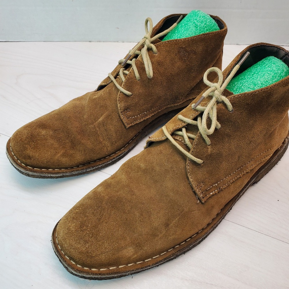 Johnston Murphy Mens 11.5 M Brown Suede Chukka Boots Desert Boots 25-0640